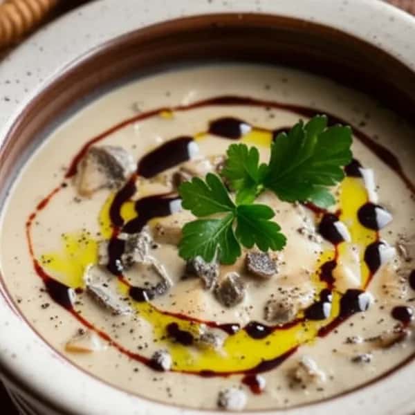Krämig champinjonsoppa à la Parisienne - enkelt recept från MatVeckan