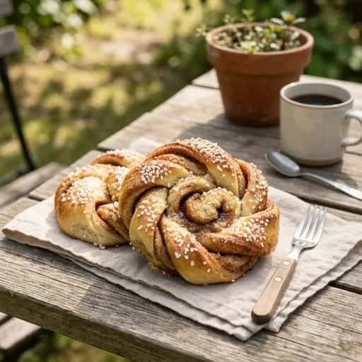 Klassiska glutenfria kardemummabullar med brynt smör - enkelt recept från MatVeckan