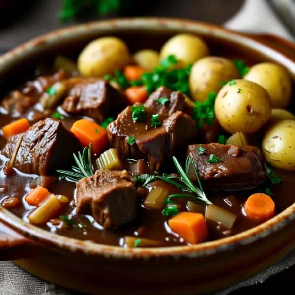 Långkokt lammgryta med rosmarin och vitlök - enkelt recept från MatVeckan