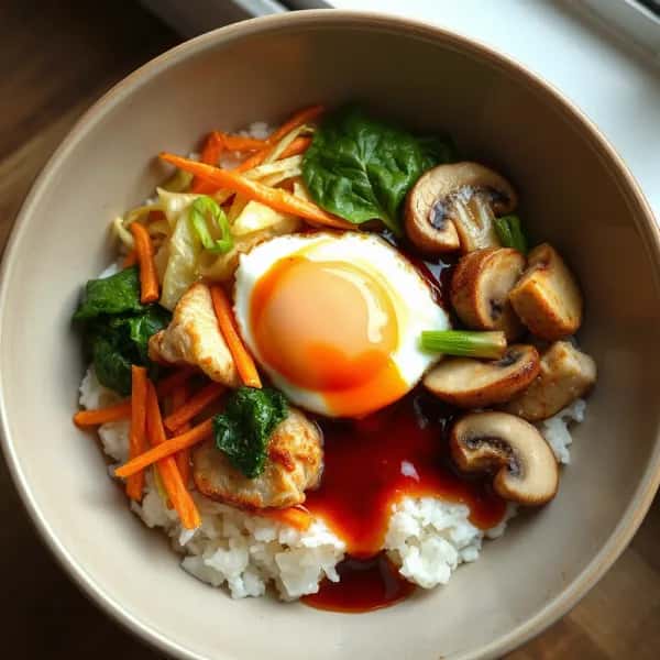 Bibimbap med krispig vitkål - enkelt recept från MatVeckan