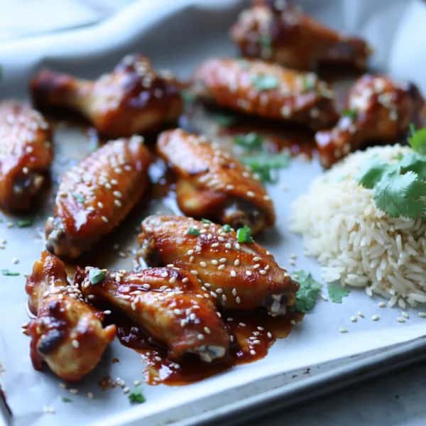 Kycklingvingar med sweet chili-glasering - enkelt recept från MatVeckan