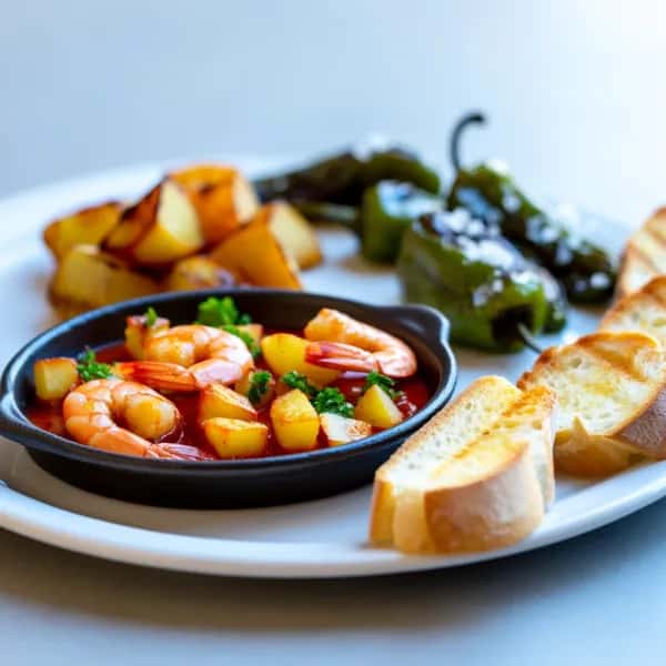 Spansk tapasbricka med smakrika smårätter - enkelt recept från MatVeckan