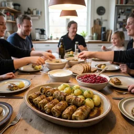 Klassiska kåldolmar med brynt smör och rårörda lingon - enkelt recept från MatVeckan