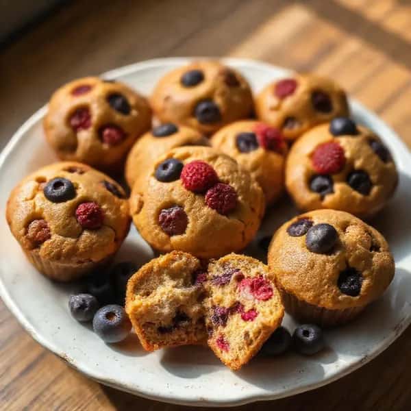 Bäriga enkla proteinmuffins - enkelt recept från MatVeckan
