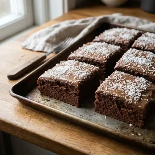 Klassiska mockarutor (kärleksmums) med fyllig kaffeglasyr och kokos - enkelt recept från MatVeckan