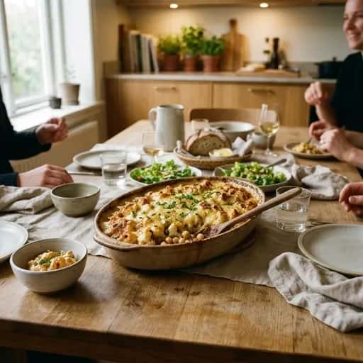 Vegetarisk gratäng med blomkål och smakrik ost - enkelt recept från MatVeckan