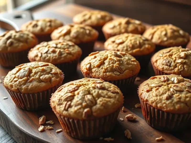 Snabba frukostmuffins med havregryn och nötter - enkelt recept från MatVeckan