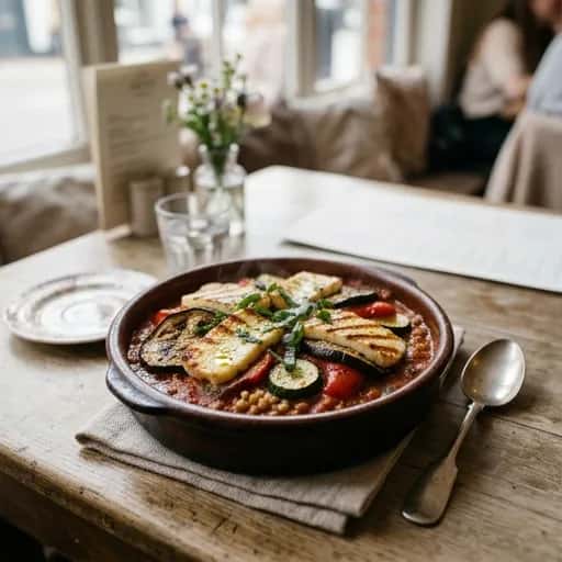 Grillad vegetarisk ratatouillegratäng med medelhavskryddor - enkelt recept från MatVeckan