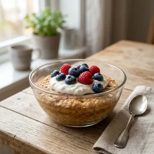 Proteinrik frukostbowl med havregryn och färska bär - enkelt recept från MatVeckan