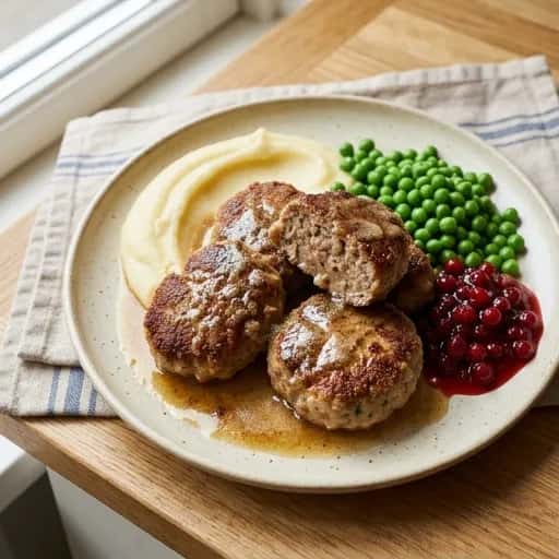 Klassisk Wallenbergare på kalvfärs med brynt smör och rårörda lingon - enkelt recept från MatVeckan