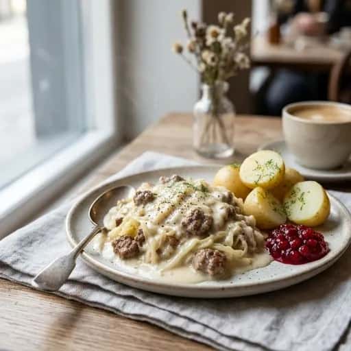 Klassisk kålmaja med köttfärs och krämig gräddsås - enkelt recept från MatVeckan
