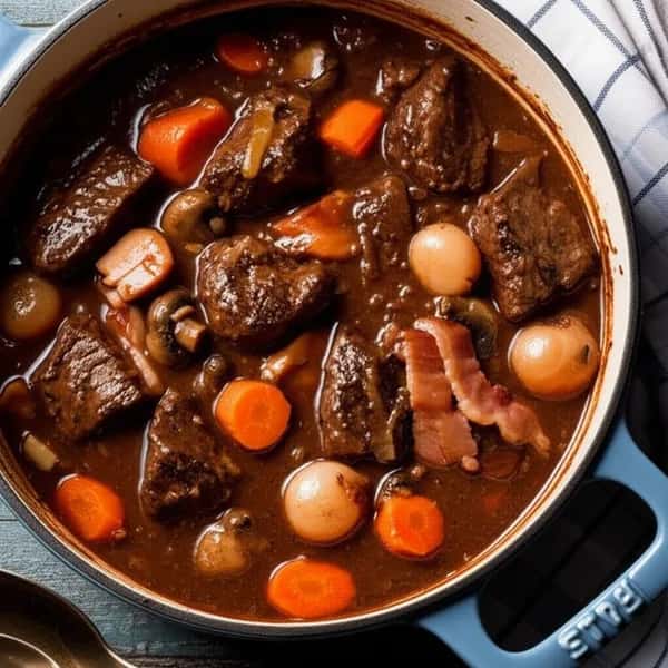 Boeuf Bourguignon med rökig bacon - enkelt recept från MatVeckan