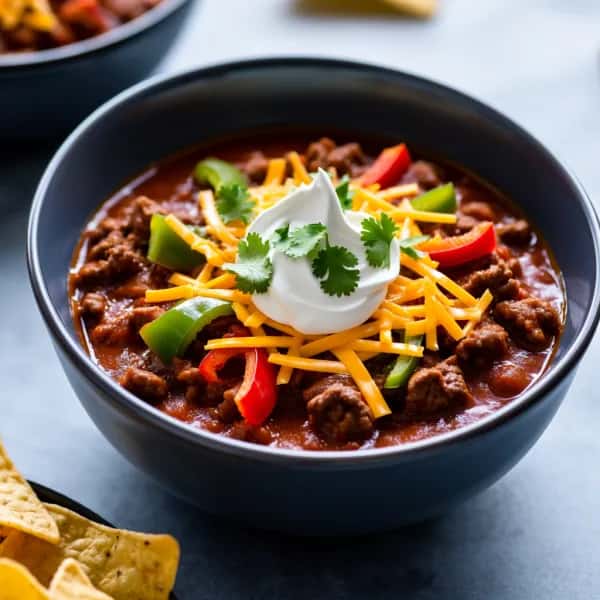 Texas chili i slow cooker med cheddarost - enkelt recept från MatVeckan