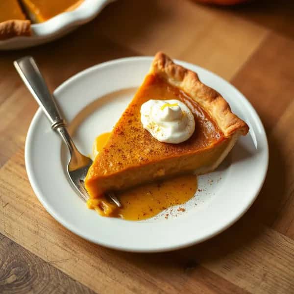Amerikansk pumpapaj med kanel och vispad grädde - enkelt recept från MatVeckan
