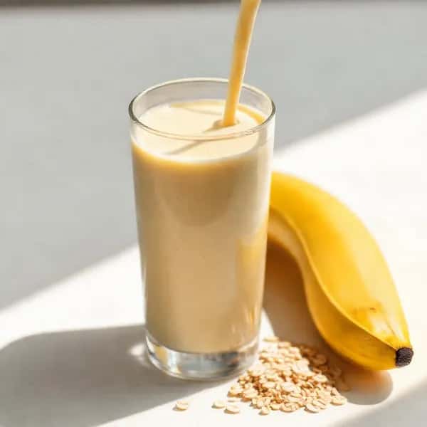 Frukostsmoothie med banan och havre - enkelt recept från MatVeckan