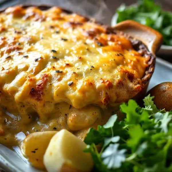 Snabb kycklinggratäng med ost och purjolök - enkelt recept från MatVeckan