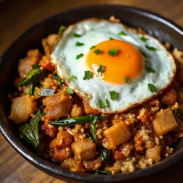 Krispig kimchi-pytt med fläsk - enkelt recept från MatVeckan
