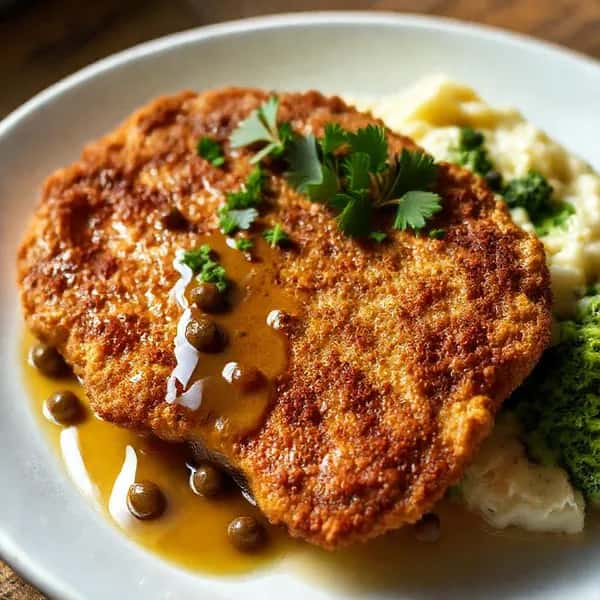 Schnitzel med brynt smör och kapris - enkelt recept från MatVeckan