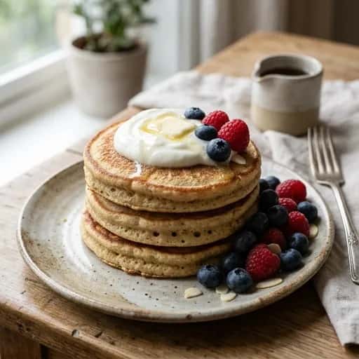 Fluffiga glutenfria vardagspannkakor med mandelmjöl - enkelt recept från MatVeckan