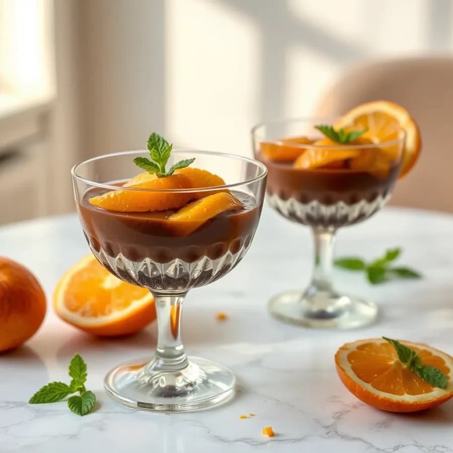 Vegansk påskdessert med smak av choklad och apelsin