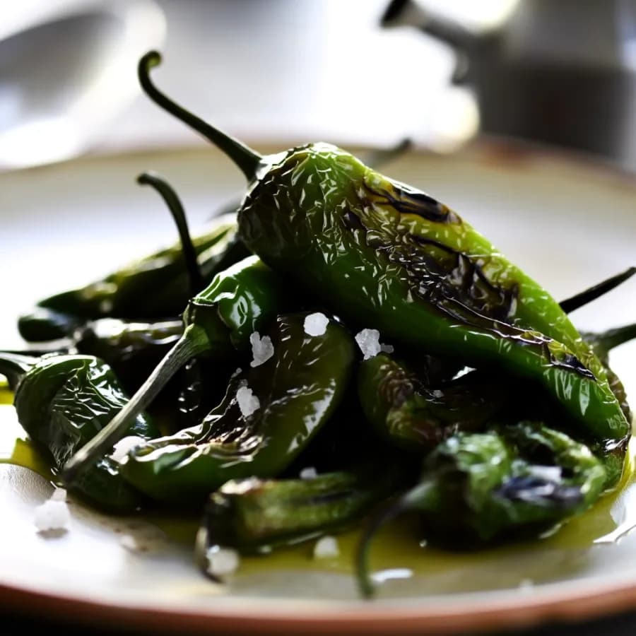 Pimientos de Padrón med flingsalt