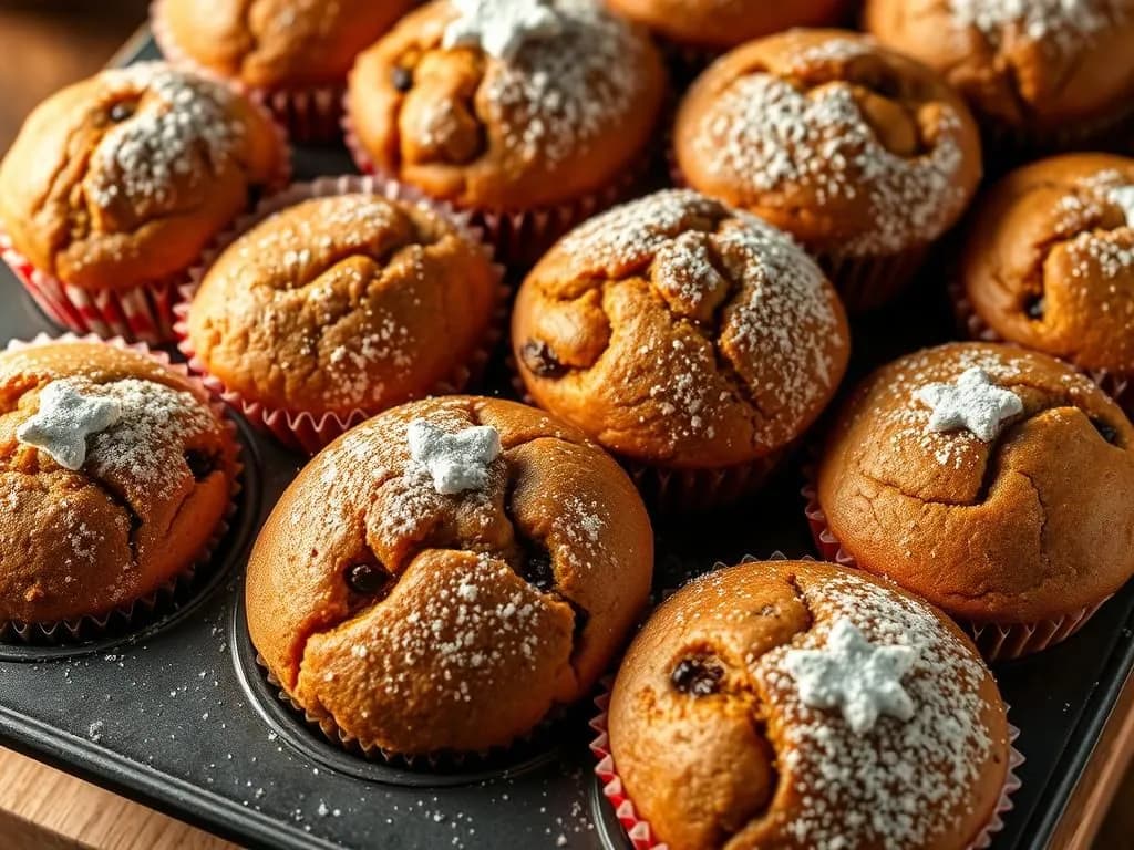 Glöggkryddade pepparkaksmuffins