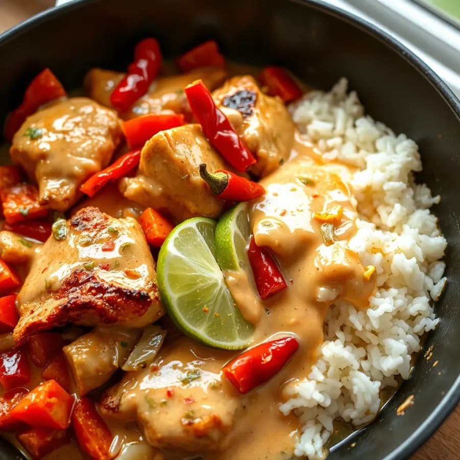 Snabblagad kycklingpanna med lime och het chili