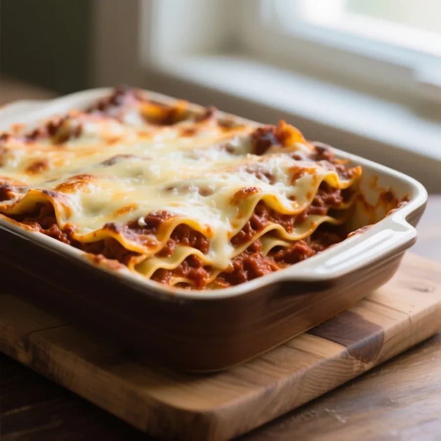Klassisk lasagne bolognese med bechamelsås