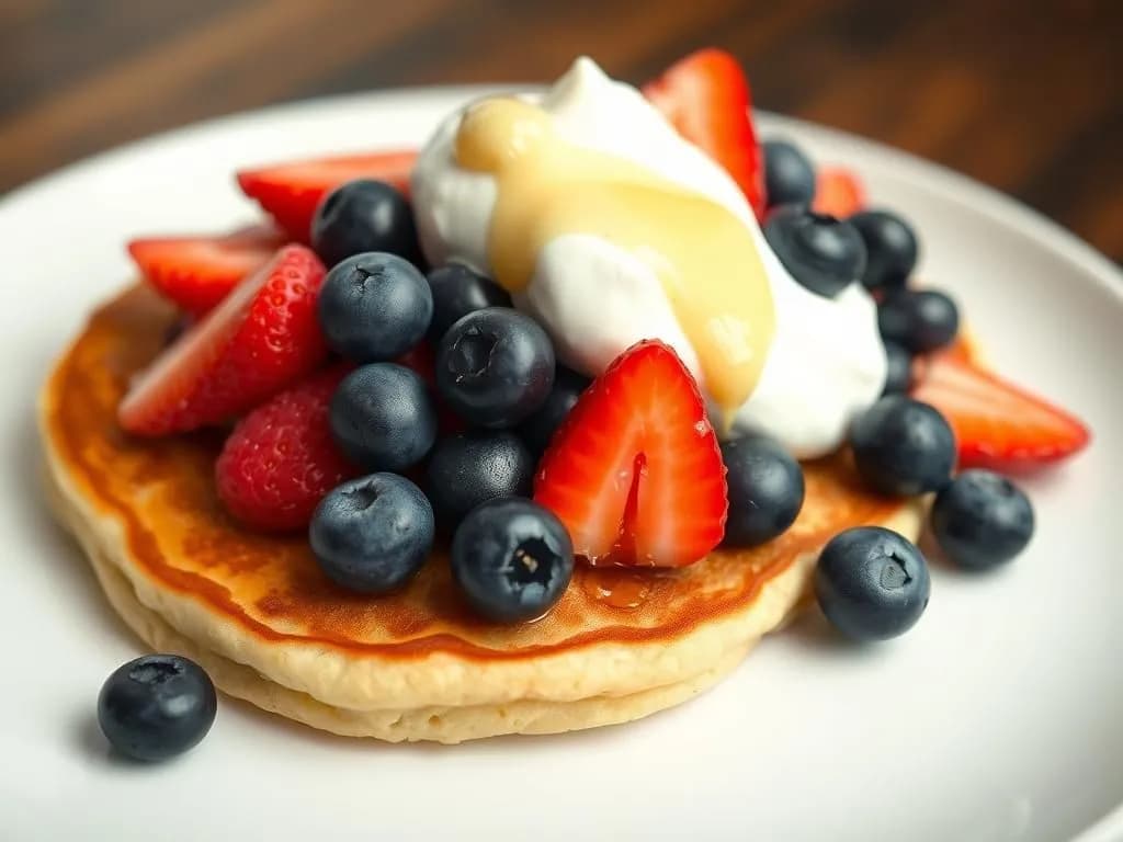 Snabb proteinpannkaka med bär