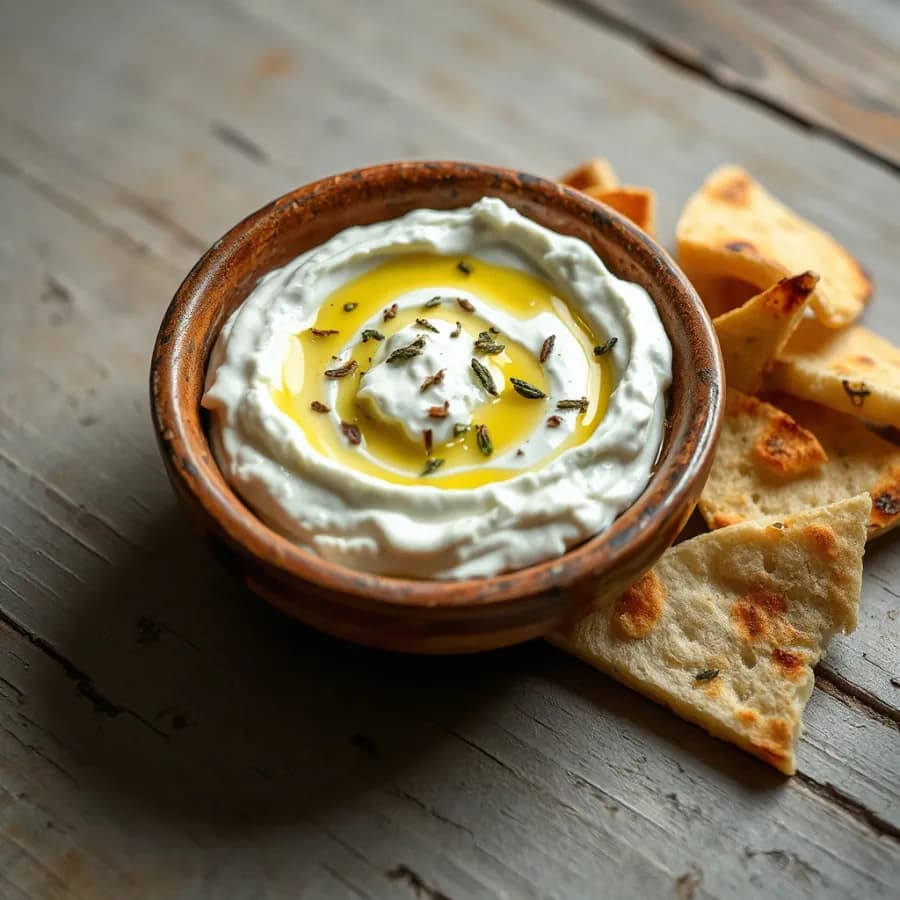 Grekisk tzatziki med krispigt pitabröd
