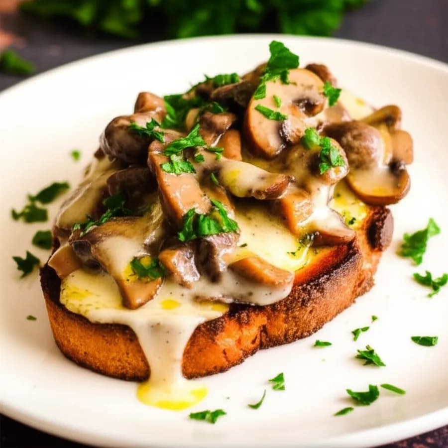 Svamptoast med tryffelolja
