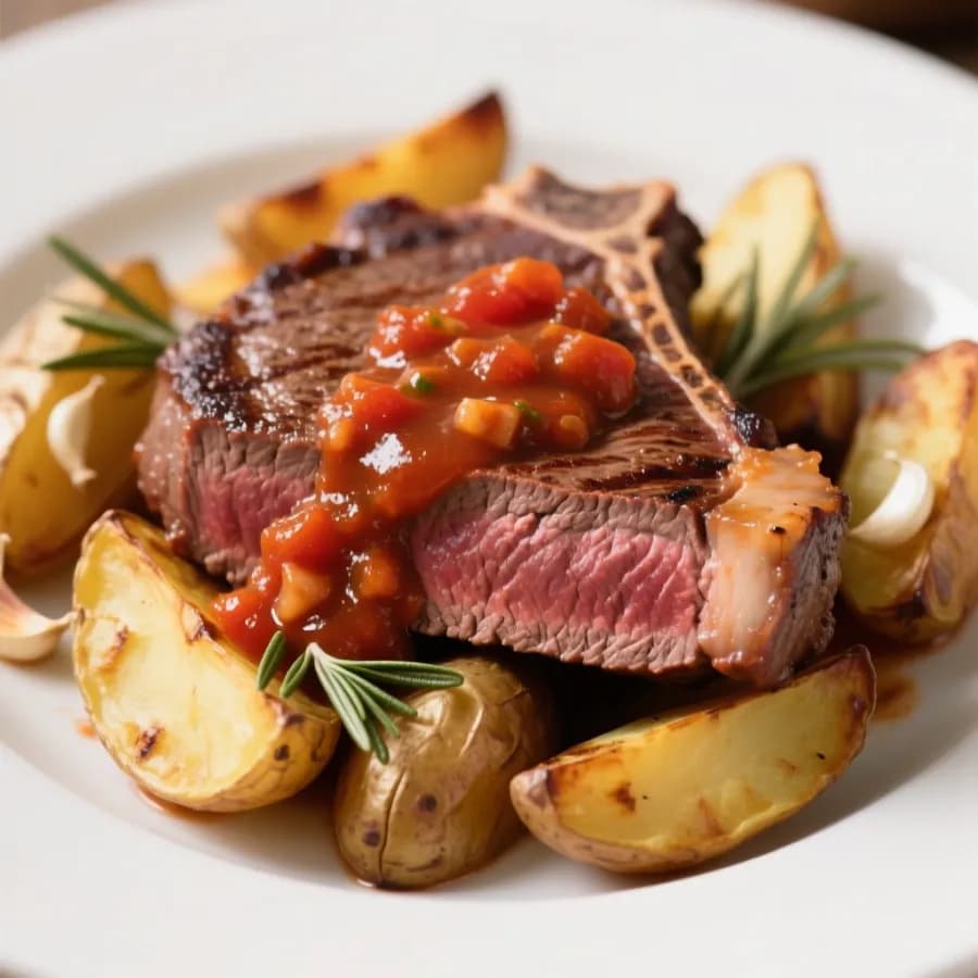 Entrecôte Provençale med rosmarinpotatis