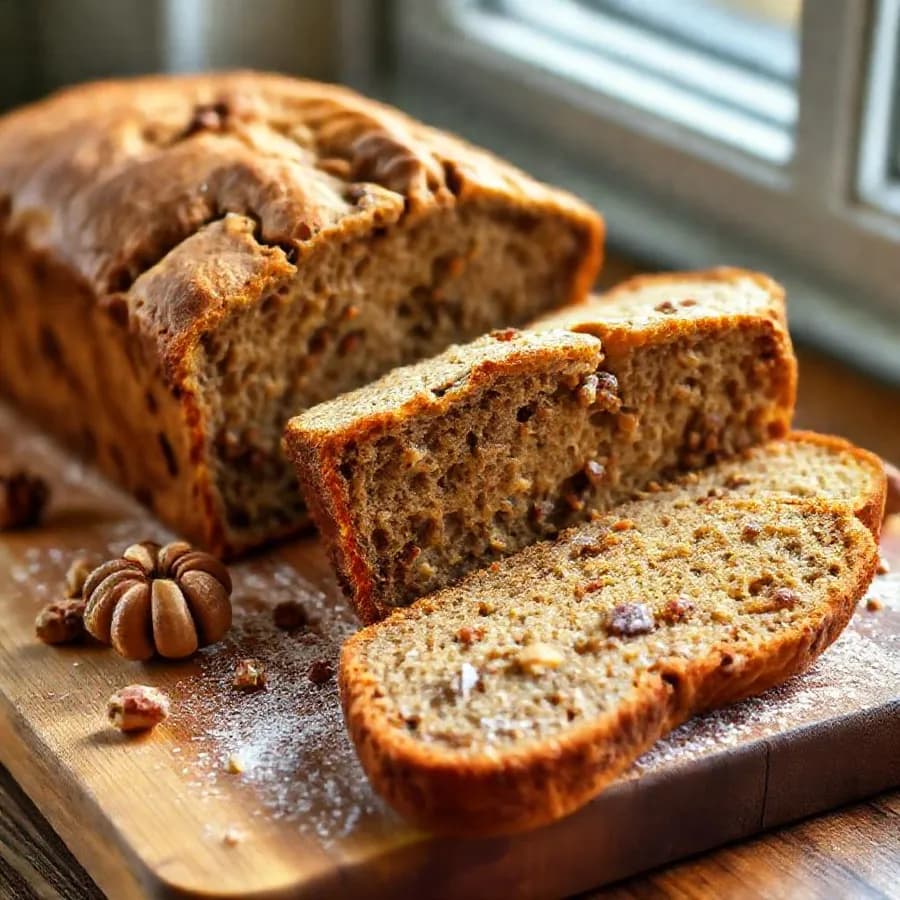 Saftigt bananbröd med nötter