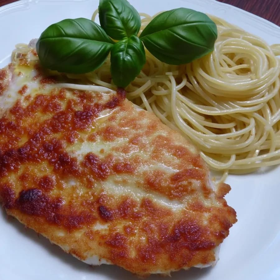 Festlig lax alla parmigiana med krispig topping