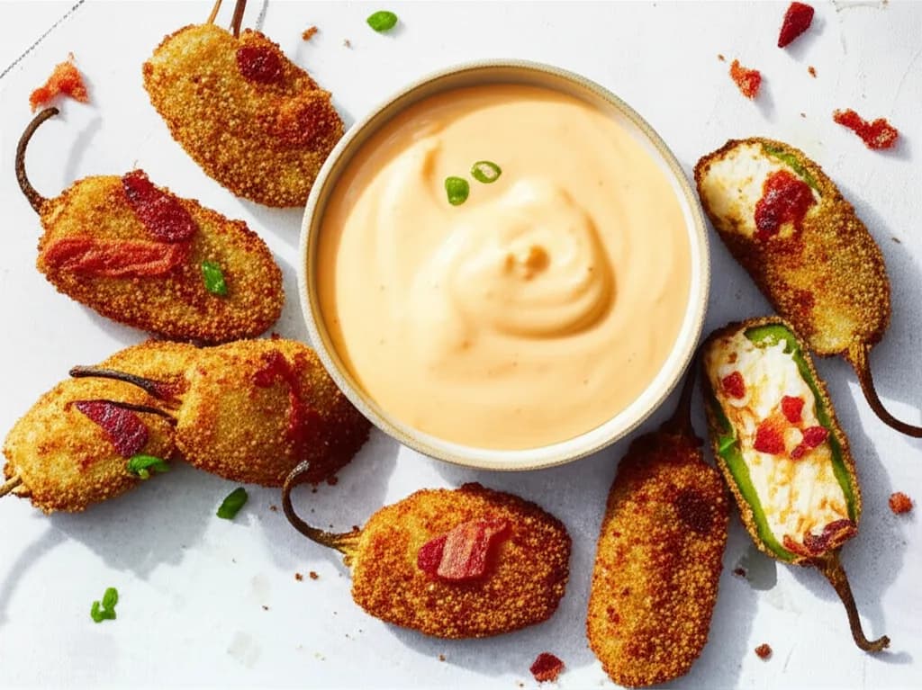 Jalapeño Poppers med Bacon-Cheddar Dipp
