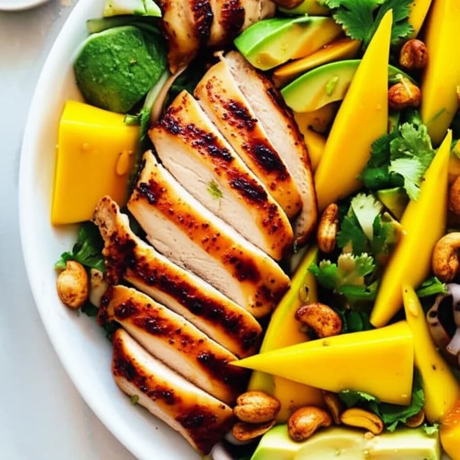 Thailändsk glädjesallad med mango