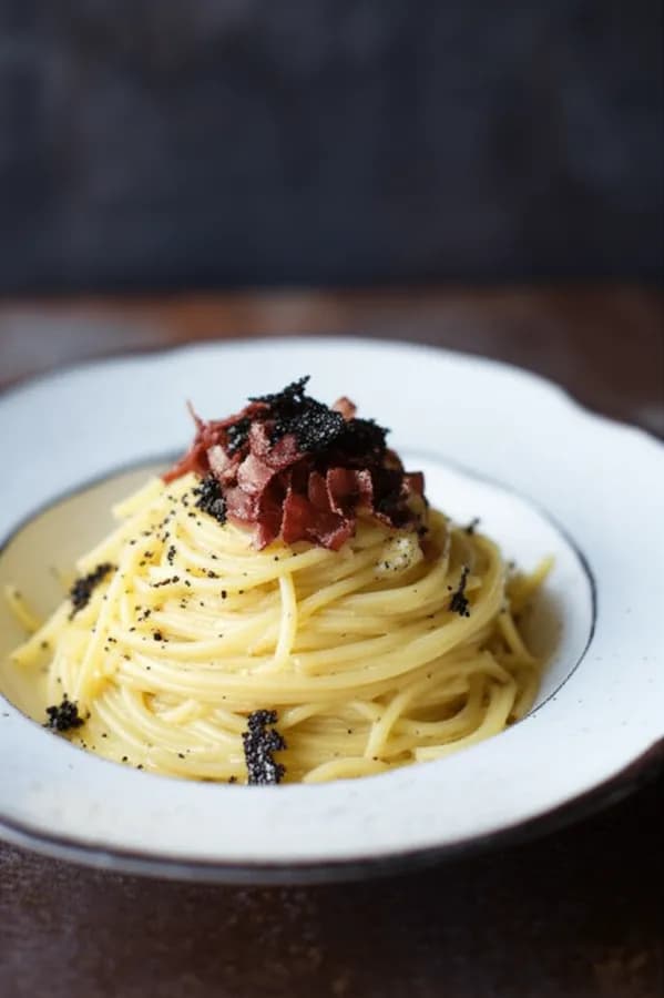 Krämig carbonara med tryffel
