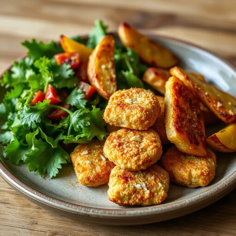 Parmesanpanerade kycklingnuggets i airfryer