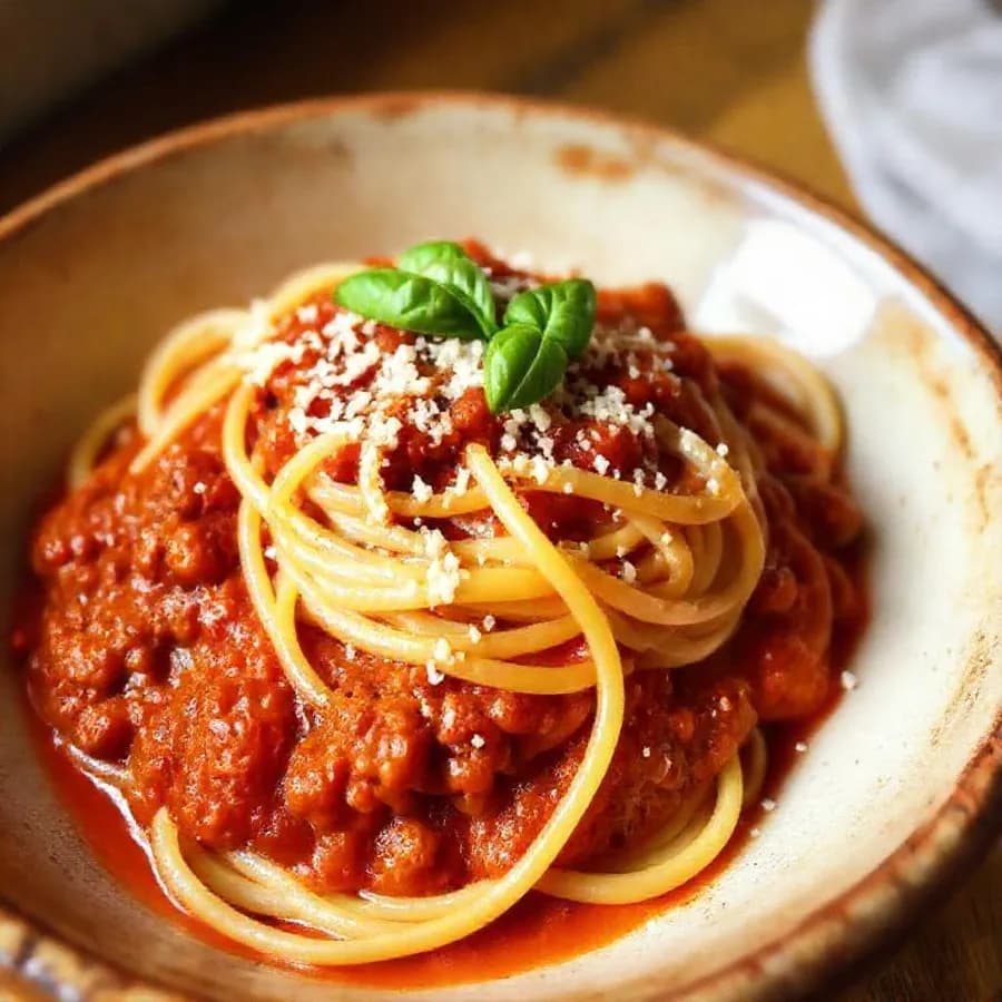 Klassisk spaghetti och köttfärssås
