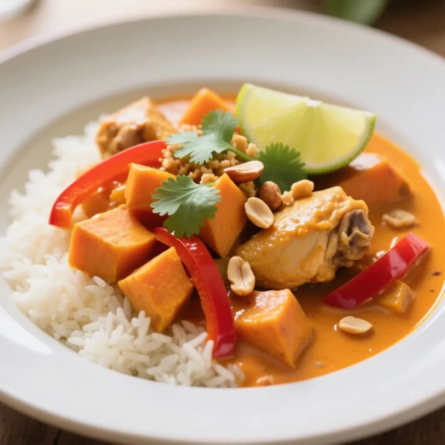Vietnamesisk sötpotatiscurry med kokos och lime