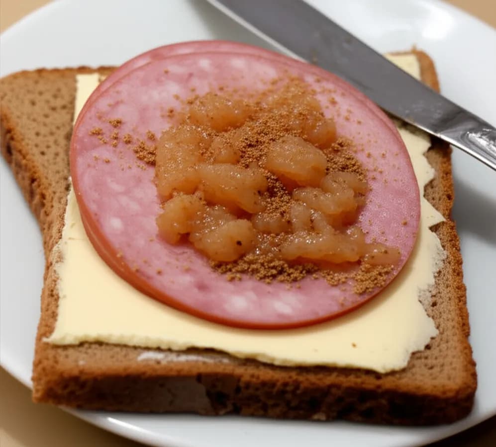 Frukostmacka à la Farmor med Cognacsmedwurst