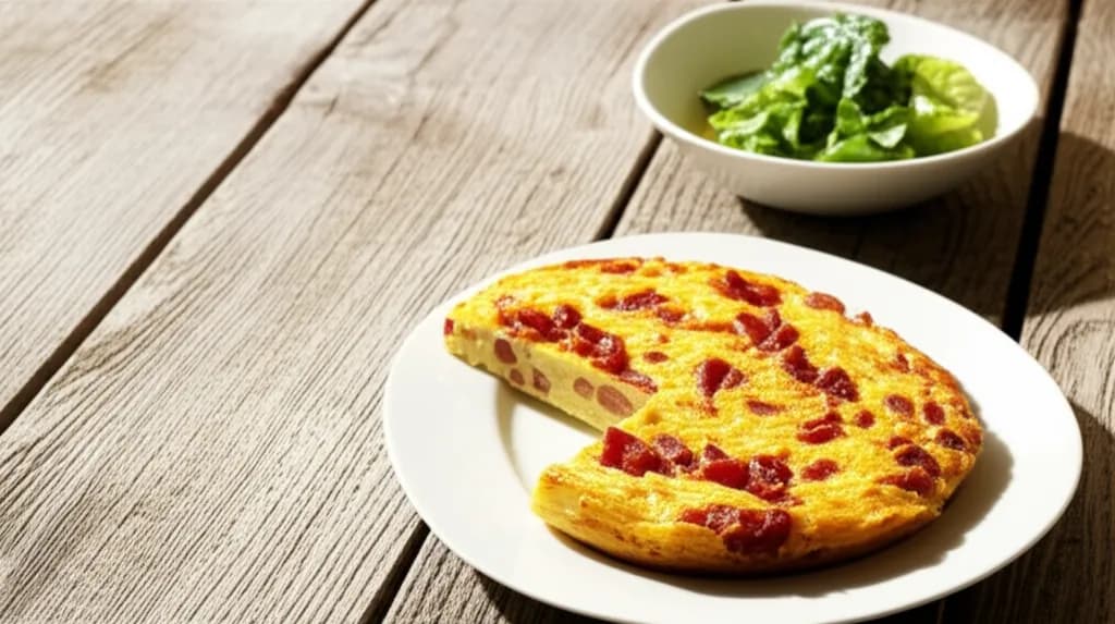 Pasta frittata med bacon