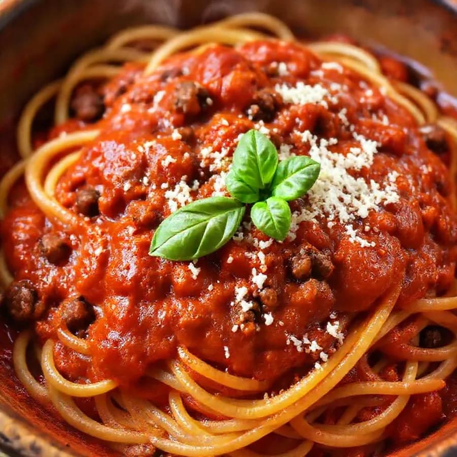 Italiensk köttfärspasta med smakrik sås
