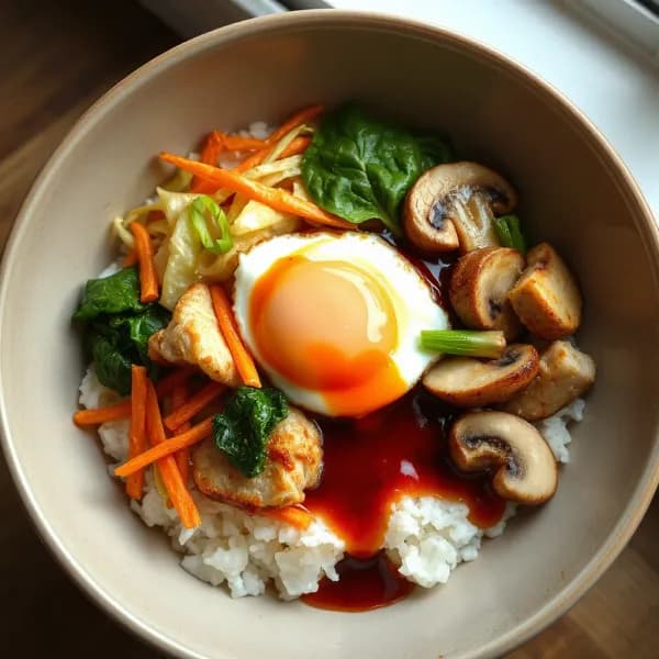 Bibimbap med krispig vitkål - enkelt recept från MatVeckan