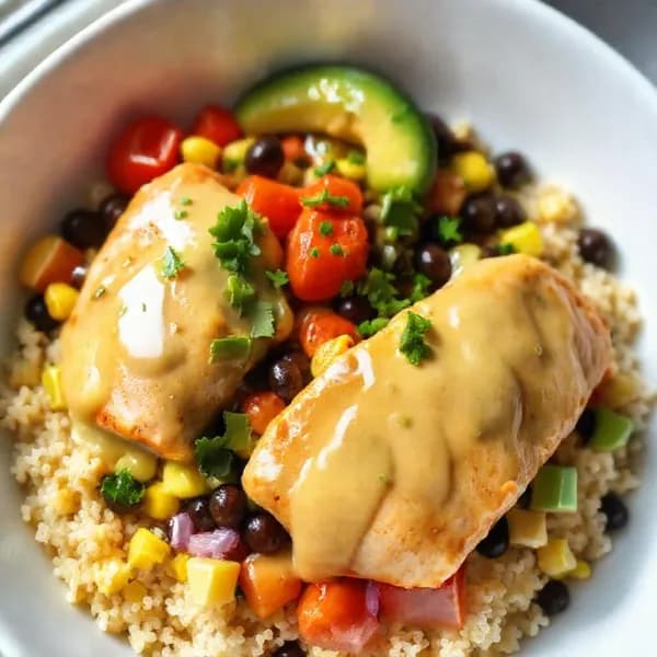 Lätt limekycklingsallad med svarta bönor och extra dressing - enkelt recept från MatVeckan