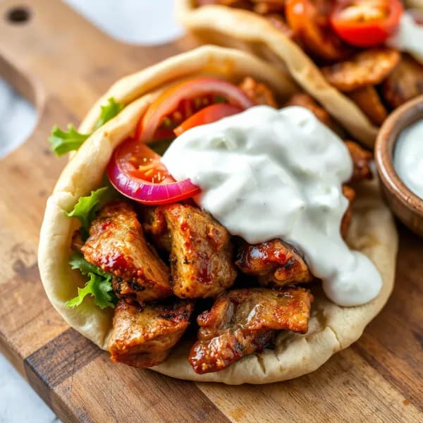 Klassisk grekisk gyros med tzatziki - enkelt recept från MatVeckan