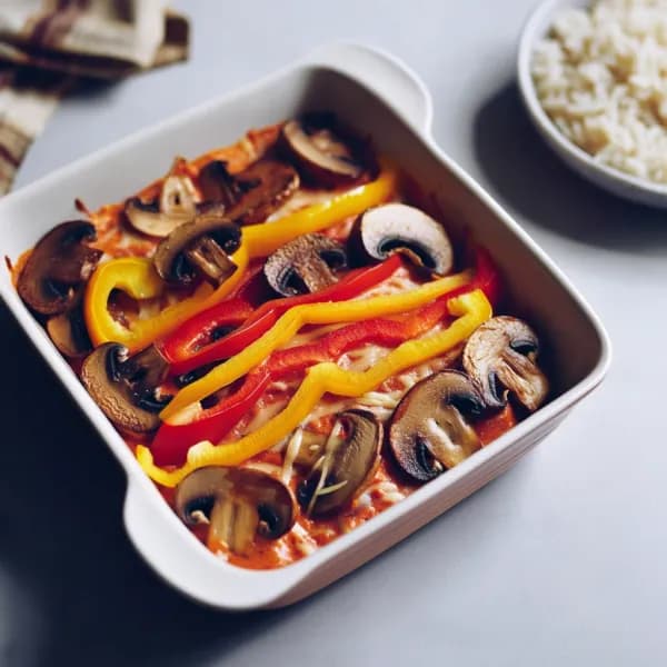 Falukorvsgratäng med jasminris och paprika - enkelt recept från MatVeckan