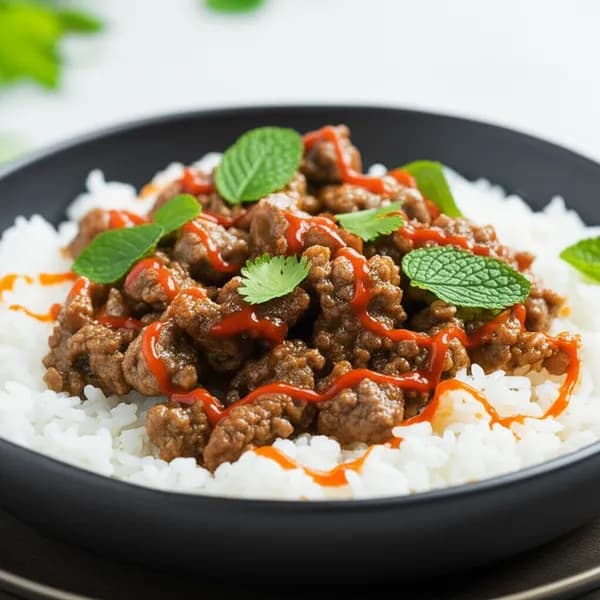Asiatisk blandfärs med ris - enkelt recept från MatVeckan