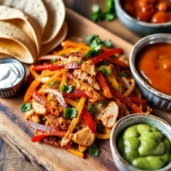 Snabba kycklingfajitas med paprika - enkelt recept från MatVeckan