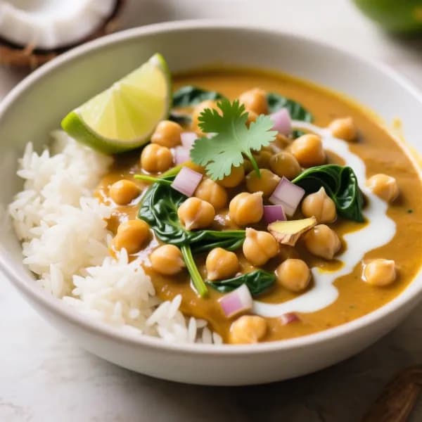 Snabblagad kikärtscurry med spenat och kokosmjölk - enkelt recept från MatVeckan